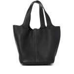 Hermès Black Clemence Picotin Lock 22 Palladium Hardware - Image 4